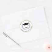 MBA Masters Afstuderen Pet Silver Wreath Gold Bord Ronde Sticker (Envelop)