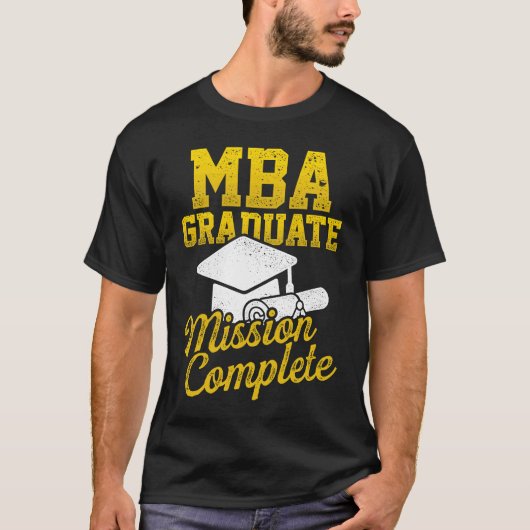 MBA Student Study Cap Business Degree Graduation T-shirt (Voorkant)