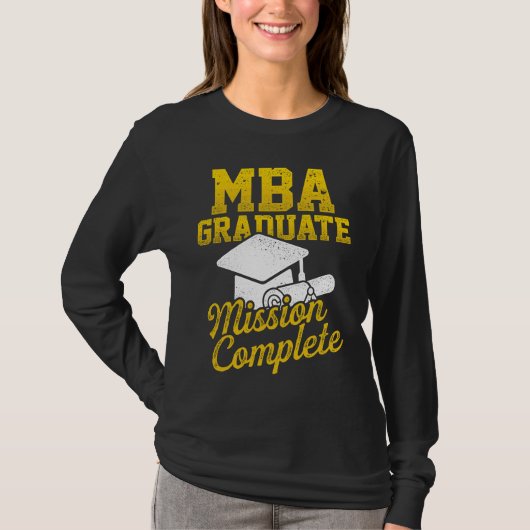MBA Student Study Cap Business Degree Graduation T-shirt (Voorkant)