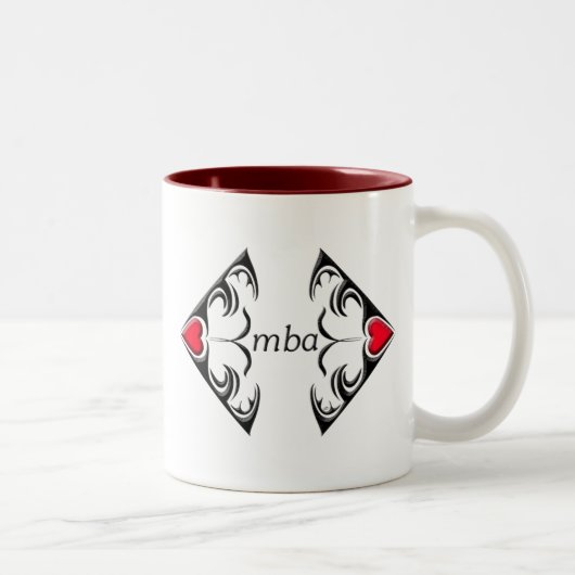mba tweekleurige koffiemok (Rechts)