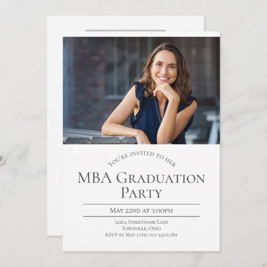 MBA Two Photo Afstuderen Kaart (Voorkant / Achterkant)