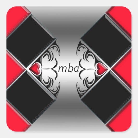 mba vierkante sticker (Voorkant)