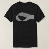 Mbiusstrip Zilver T-shirt (Design voorkant)
