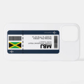 MBJ Jamaica Boarding Pass - Airport Ticket iPhone Hoesje (Achterkant horizontaal)