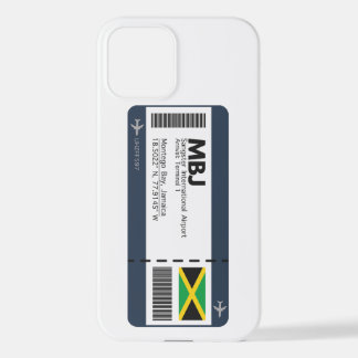 MBJ Jamaica Boarding Pass - Airport Ticket iPhone 12 Hoesje