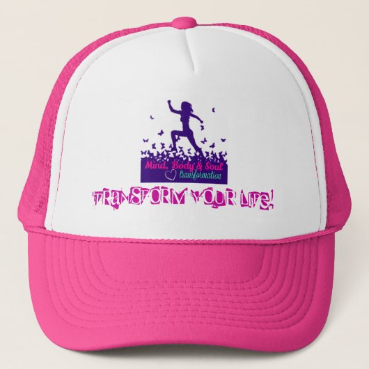 MBST Roze Trucker Hat - transformeer je leven! Trucker Pet (Voorkant)