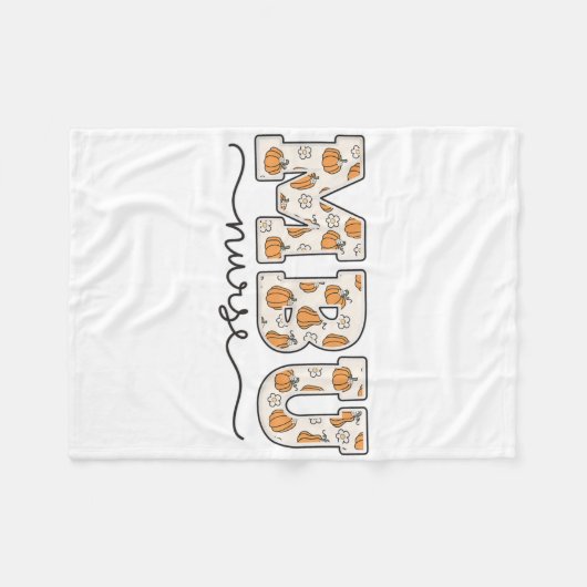 Mbu Nurse Pumpkin Fall Mother  Fleece Deken (Voorkant (Horizontaal))