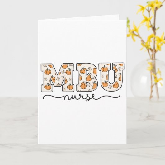 Mbu Nurse Pumpkin Fall Mother  Kaart (Gele Bloem)