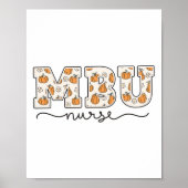 Mbu Nurse Pumpkin Fall Mother  Poster (Voorkant)