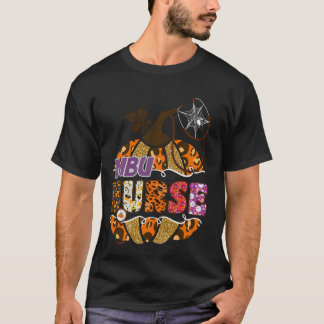 MBU Verpleegster Halloween Pompoen Leopard Medical T-shirt