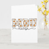 Mbu Verpleegster Pompoen Herfst Moeder Kaart (Gele Bloem)