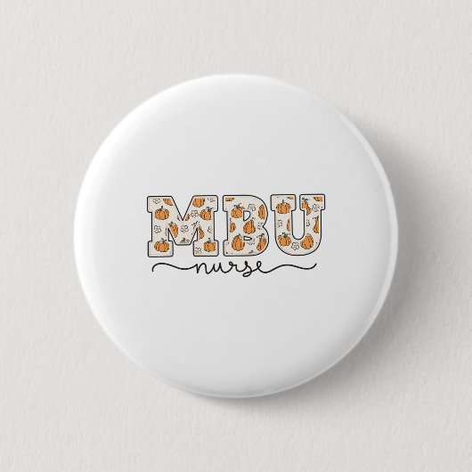Mbu Verpleegster Pompoen Herfst Moeder Ronde Button 5,7 Cm (Voorkant)
