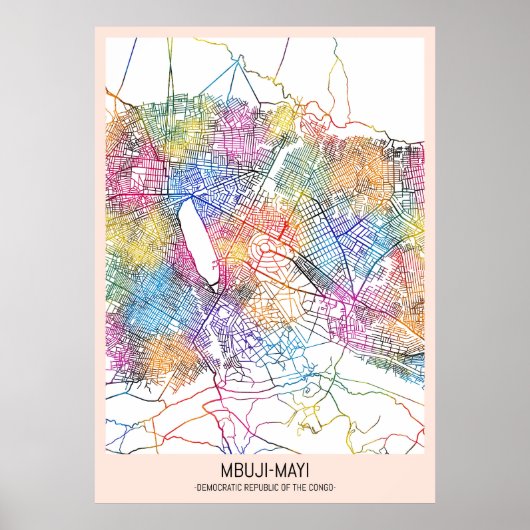 Mbuji-Mayi, Democratische Republiek Congo Poster (Voorkant)