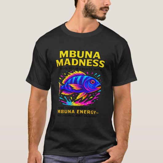 Mbuna Madness – Grappig Cichlid Keeper T-shirt (Voorkant)