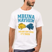 Mbuna Mayhem - Lake Malawi Cichlid Fight Club T-shirt (Voorkant)