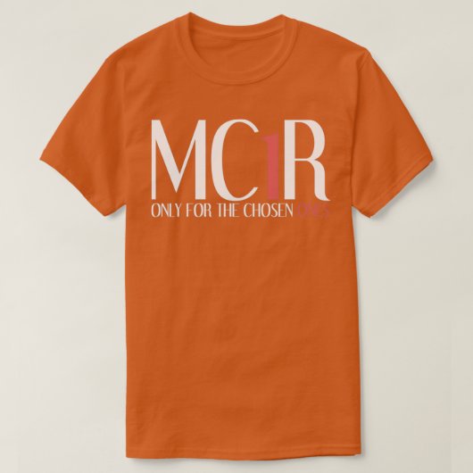 MC1R Chosen On Redhead T-shirt (Design voorkant)