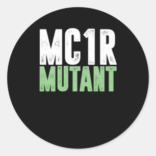 mc1r Mutant Redhead Red Hair Ginger Redhead Gift Ronde Sticker