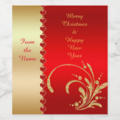 MC en HNY Bottle Label Wijn Etiket (Enkel label)