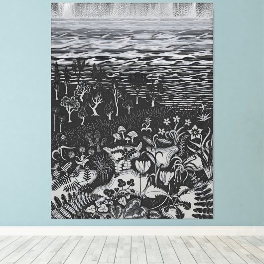 MC Escher art Canvas Afdruk (Insitu (Houten vloer))