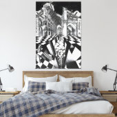 MC Escher art Canvas Afdruk (Insitu (Slaapkamer))