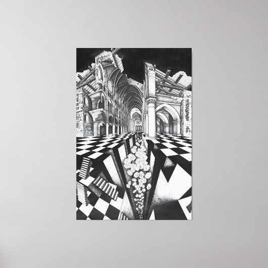 MC Escher art Canvas Afdruk (Voorkant)