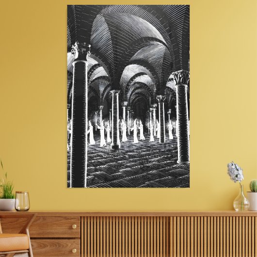 MC Escher art Canvas Afdruk (Insitu (Woonkamer))