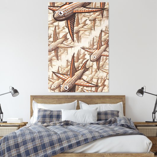 MC Escher art Canvas Afdruk (Insitu (Slaapkamer))