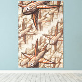 MC Escher art Canvas Afdruk (Insitu (Houten vloer))