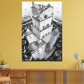 MC Escher art Canvas Afdruk (Insitu (Woonkamer))