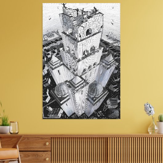 MC Escher art Canvas Afdruk (Insitu (Woonkamer))