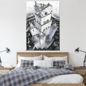 MC Escher art Canvas Afdruk (Insitu (Slaapkamer))