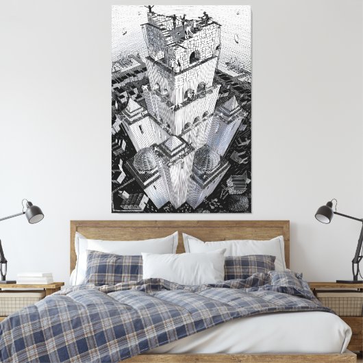 MC Escher art Canvas Afdruk (Insitu (Slaapkamer))