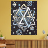 MC Escher art style Canvas Afdruk (Insitu (Woonkamer))