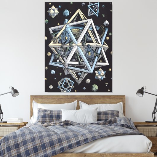 MC Escher art style Canvas Afdruk (Insitu (Slaapkamer))