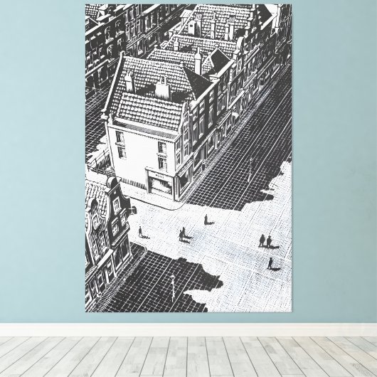 MC Escher art style Canvas Afdruk (Insitu (Houten vloer))