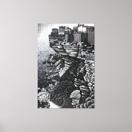 MC Escher kunststijl Canvas Afdruk
