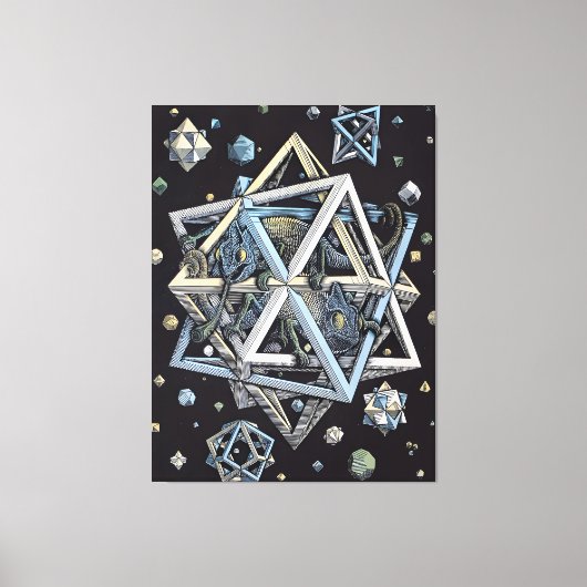 MC Escher-kunststijl Canvas Afdruk (Voorkant)