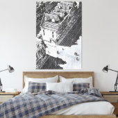 MC Escher kunststijl Canvas Afdruk (Insitu (Slaapkamer))