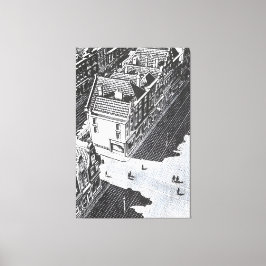 MC Escher kunststijl Canvas Afdruk