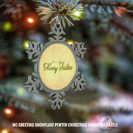 MC Greeting Tin Sneeuwvlok Ornament