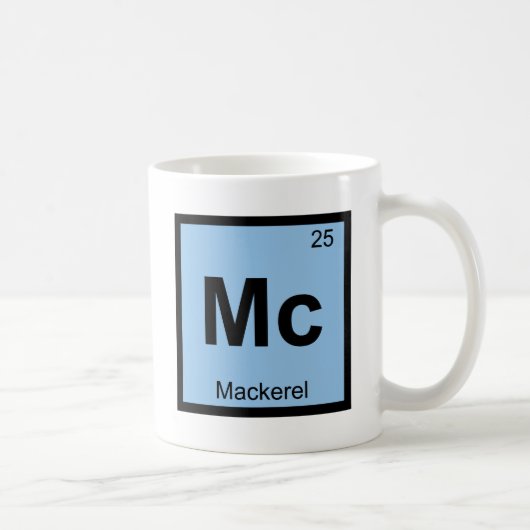 Mc - Mackerel Fish Chemistry Periodic Table Symbol Koffiemok (Rechts)
