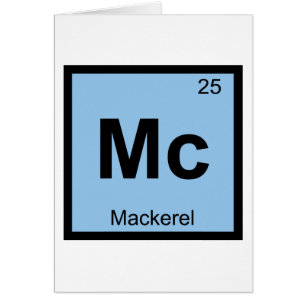 Mc - Makreel Vis Chemie Periodiek Systeem Symbool
