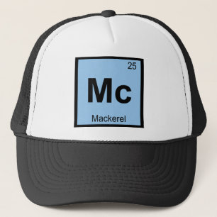 Mc - Makreel Viskunde Periodiek Systeem Symbool Trucker Pet