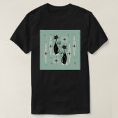 MC Meow Retro Atomic Cats op Mint Photogra T-shirt (Design voorkant)