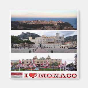 MC - Monaco - I Love - Collage Mosaic Magneet