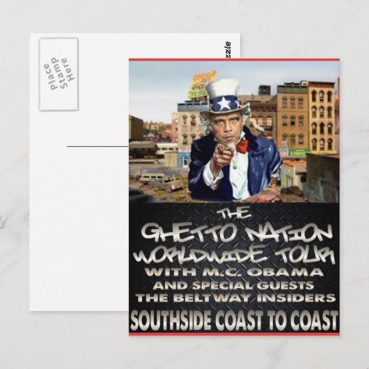 MC Obama's Briefkaart voor getto-natie (Voorkant / Achterkant)