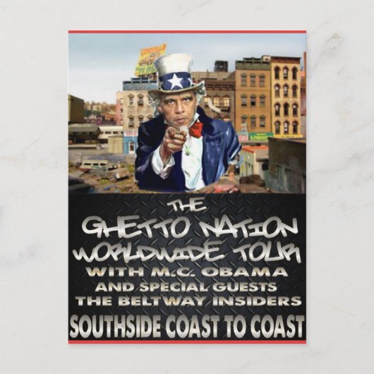 MC Obama's Briefkaart voor getto-natie (Voorkant)