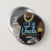 MC oom| Cute Hip Hop Boy Shower Pinback Button (Voorkant /achterkant)