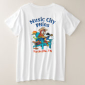 MC Phins Dames Plus Terug Logo T-shirt (Design achterkant)