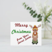 MC Reindeer Secret Santa - Vakantie Briefkaarten (Staand voorkant)